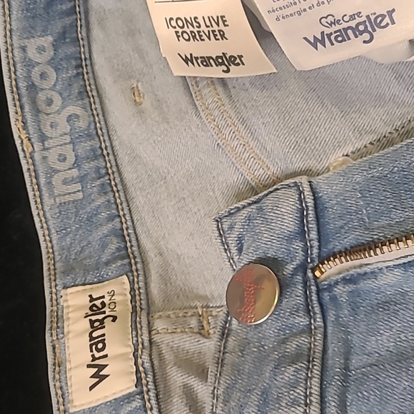 WAS   $100   Wrangler Icons 5 Pocket Jeans  W 29 L 30 Light Blue. - Picture 9 of 14